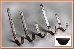 Держатель желоба Nika карнизный RAL9005 Черный янтарь