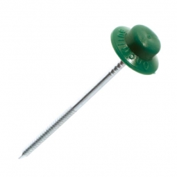 Гвозди Ондулин с литой шляпкой зеленые