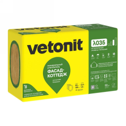 Базальтовый утеплитель Vetonit Фасад Коттедж 50 1000х600х50 мм/ 4шт, 2,4м2