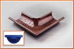 Внешний угол желоба Nika D125х90 RAL5002 Ультрамариново-синий