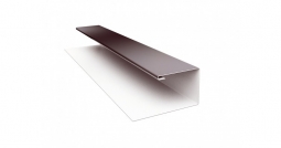 Планка завершающая сложная Первая Кровельная «Брус» (полиэстер) 2м шоколад