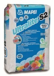 Клей Mapei Ultralite S2 серый для керамической плитки, натурального камня и тонкого керамогранита 15 кг