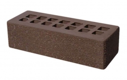 Кирпич лицевой керамический «Темно-коричневый» «Пена Азмаз» торкретированный пустотелый Евро 0.7НФ