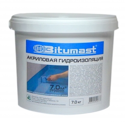 Гидроизоляция Bitumast акриловая для внутренних работ 7кг