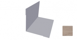 Угол внутренний Первая Кровельная 50х50 (декоративно-полимерное покрытие) 3м светлый орех