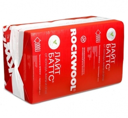 Базальтовый утеплитель Rockwool Лайт Баттс 1000х600х50 / 10 пл.
