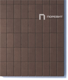 Тротуарная плитка Поревит Прямоугольник Коричневый, 40 мм 100х200