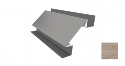 Угол внутренний сложный Первая Кровельная «Брус» 75х75 (декоративно-полимерное покрытие) 2м светлый орех