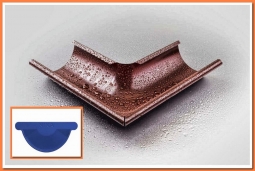 Внешний угол желоба Nika D125х90 RAL5005 Синий