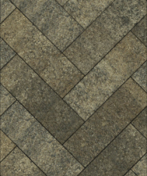 Тротуарная плитка Поревит Паркет Старый замок 80 мм 600х300 мм