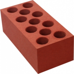Кирпич лицевой силикатный Красный пустотелый одинарный