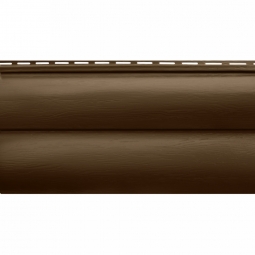 Сайдинг Альта-Профиль Блокхаус «Премиум» двухпереломный Орех темный 3100х320х34