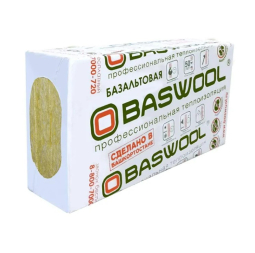 Базальтовый утеплитель Baswool Вент Фасад 90 1200х600х50 мм/ 6шт, 4,32м2