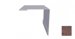 Угол наружный Первая Кровельная 50х50 (декоративно-полимерное покрытие) 2м дуб темный 3D