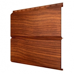 Металлосайдинг Первая Кровельная «Брус» 0.45мм под темное дерево