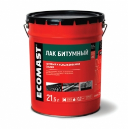 Лак битумный Ecomast металлическое ведро 21,5 л