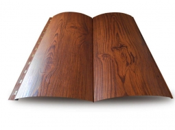 Металлосайдинг Первая Кровельная «Бревно» 0.45мм под темное дерево