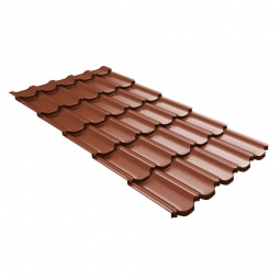 Металлочерепица Kvinta Plus 3D Терракот RAL 8004