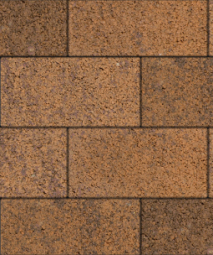 Тротуарная плитка Поревит Прямоугольник Гранит Арабская ночь 600х300х80 мм