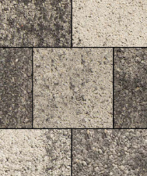 Тротуарная плитка Поревит Квадрат Гранит Антрацит 500х500х60 мм