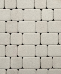 Тротуарная плитка Поревит Классико Белый 60 мм 3 камня