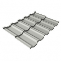 Металлочерепица Kvinta Uno Белый Алюминий RAL 9006