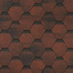 Гибкая черепица Shinglas Соната красный