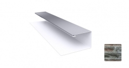 Планка завершающая сложная Первая Кровельная «Брус» (декоративно-полимерное покрытие) 2м сланец