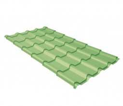 Металлочерепица Kamea Бело-зеленый RAL 6019