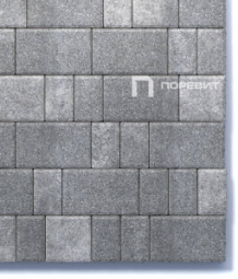 Тротуарная плитка Поревит Старый город Шунгит 60 мм 3 плиты
