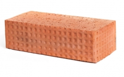 Кирпич рядовой керамический Красный «Рифленый» полнотелый одинарный М150