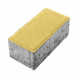 Тротуарная плитка Берит Прямоугольник Песчанник 200х100х80 на белом цементе