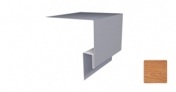 Планка откосная сложная Первая Кровельная «Брус» 75х100 (декоративно-полимерное покрытие) 3м золотой орех