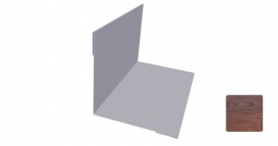 Угол внутренний Первая Кровельная 75х75 (декоративно-полимерное покрытие) 2м дуб темный матовый