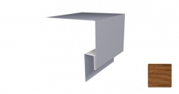 Планка откосная сложная Первая Кровельная «Брус» 75х200 (декоративно-полимерное покрытие) 2м под дуб 3D