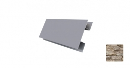 Планка стыковочная сложная Первая Кровельная «Брус» 75 (декоративно-полимерное покрытие) 2м камень