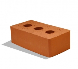 Кирпич керамический рядовой полнотелый утолщенный с технологическими пустотами