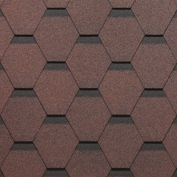 Гибкая черепица Docke Standard Сота красный