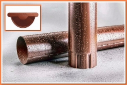 Труба водосточная Nika D100 RAL8004 Медно-коричневый