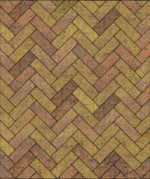 Тротуарная плитка Поревит Паркет Гранит Саванна 60 мм 180х60 мм