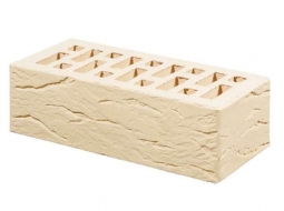 Кирпич лицевой керамический Белый «Рустик» пустотелый утолщенный