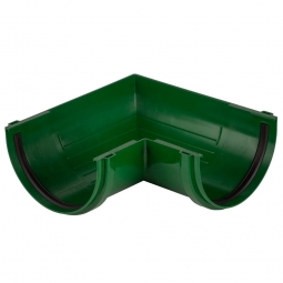 Угловой элемент желоба Технониколь (Verat) Зеленый (125х82 мм), 90 градусов