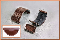 Соединитель желоба Nika D125 RAL8017 Шоколад