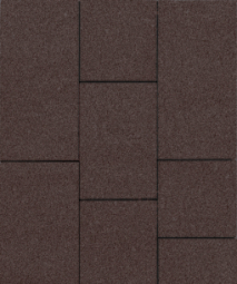 Тротуарная плитка Поревит Трио Коричневый, 60 мм