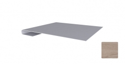 Планка завершающая простая Первая Кровельная (декоративно-полимерное покрытие) 2м светлый орех