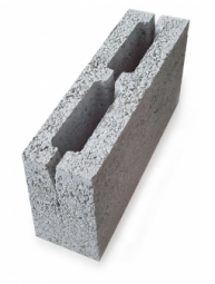 Керамзитоблок перегородочный пустотелый 390x90x188 мм М-35