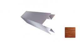 Угол наружный сложный Первая Кровельная «Бревно» 140х30х30 (декоративно-полимерное покрытие) 2м под светлое дерево