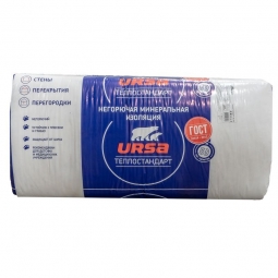 Минераловатный утеплитель Ursa Geo ТеплоСтандарт 1230х610х100 / 6 шт
