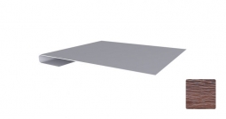 Планка завершающая простая Первая Кровельная (декоративно-полимерное покрытие) 3м дуб темный 3D