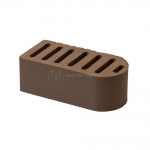 Кирпич фасонный керамический «Коричневый» пустотелый утолщенный полукруглый